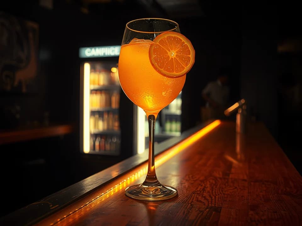 Aperol spritz en la barra de ARENA