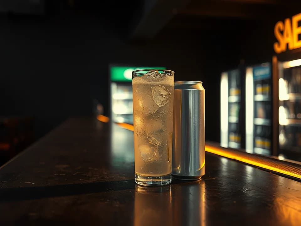 Vodka con energizante en la barra de ARENA