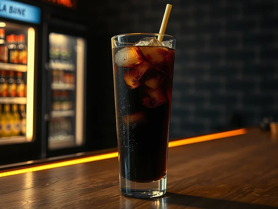 Fernet con cola en la barra de ARENA